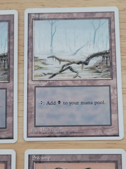 Magic The Gathering - Swamp Lot of 4 Fourth Edition - Card # 190 &192 - Image 3