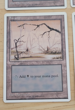 Magic The Gathering - Swamp Lot of 4 Fourth Edition - Card # 190 &192 - Image 4
