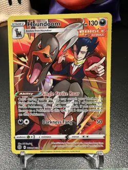 HOUNDOOM TG10/TG30, HOLO, SINGLE STRIKE, FULL ART, POKEMON CARD (NM) - Image 1