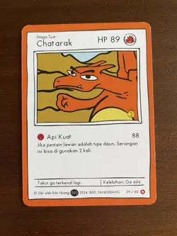 Pokkedo Set V2 - Chatarak / Charizard 39/60 - Pokemon Art Card - LP - Image 1