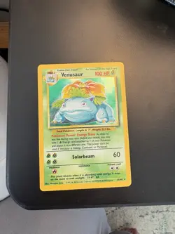Venusaur Original Base Game Pokemon Card No.003 Holo 15/102 Rare - Ungraded - Image 1