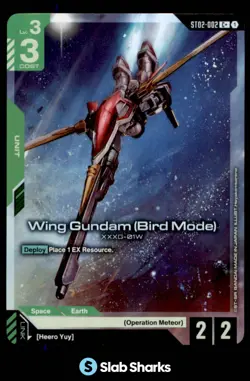 2024 GUNDAM CARD GAME WINGS GUNDAM (BIRD MODE) #ST02-002 HOLO - Image 1