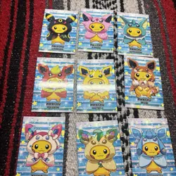 FULL Poncho Eevee PIKACHU Set Pokemon Attack 2 Card Database Cards 9 Lot - Image 3