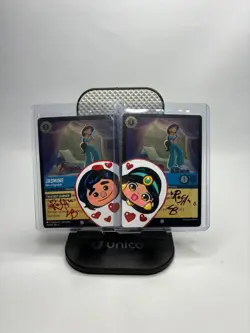 Lot Disney Lorcana Signed & Sketch Card - Rosa La Barbera- Jasmine and Aladdin - Image 1