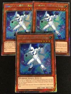 Yugioh Elemental Hero Neos Alius RA03-EN184 1ST Platinum Secret X3 (NM) - Image 1