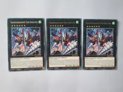 Transcendosaurus Drillygnathus WISU-EN005 1st Edition Rare Yugioh Playset x3 - Image 1