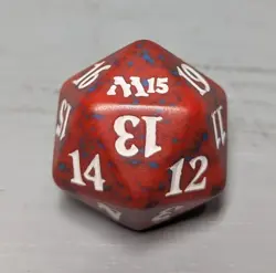 red Spindown life counter from M15 MTG Magic the Gathering D20 - Image 1