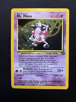 Mr. Mime 6/64 Holo Card Jungle Set 1999 Pokemon WOTC LP - Image 1