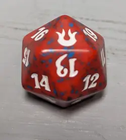 red Spindown life counter from Born of the Gods MTG Magic the Gathering D20 - Image 1