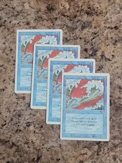 4x Blue Elemental Blast X4 MTG Revised Edition Magic The Gathering Nm Playset - Image 2