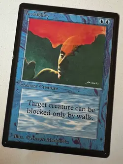 Magic the Gathering MTG Beta Invisibility NM- (Beta Bob) - Image 1