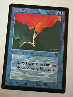 Magic the Gathering MTG Beta Invisibility NM (Beta Bob) - Image 1