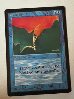 Magic the Gathering MTG Beta Invisibility LP+ (Beta Bob) - Image 1