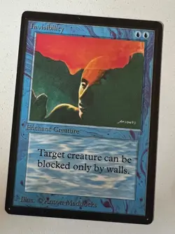 Magic the Gathering MTG Beta Invisibility LP (Beta Bob) - Image 1