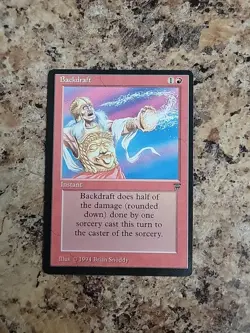 MTG Backdraft English NM Legends Magic The Gathering MTG - Image 1