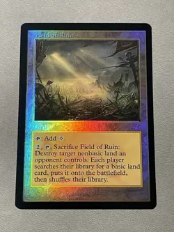 Field of Ruin - Retro Foil Near Mint, English Time Spiral Remastered MTG Magic - Image 1