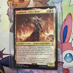 MTG Sephiroth Fallen Hero Regular Commander: Final Fantasy Magic the Gathering - Image 1