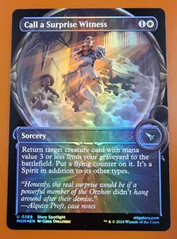 1x Call a Surprise Witness | FOIL Showcase | Murders at Karlov Manor | MTG Magic - Image 1