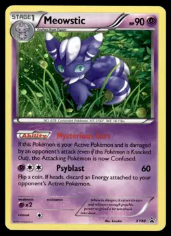 2015 Pokemon XY, Promos - XY Promos Meowstic #XY48 Light Play Holo - Image 1