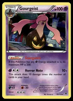 2014 Pokemon XY - Phantom Forces Gourgeist #45 Light Play Holo - Image 1