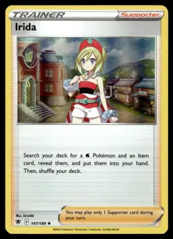2022 Pokemon Sword & Shield - Astral Radiance Irida #147 Light Play Holo - Image 1