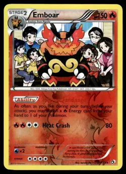 2013 Pokemon Black & White - Legendary Treasures Emboar #27 Holo Heavy Play - Image 1