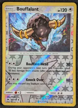 Bouffalant 2017 Burning Shadows Reverse Holo Pokemon Card 108/147 (NM) - Image 1