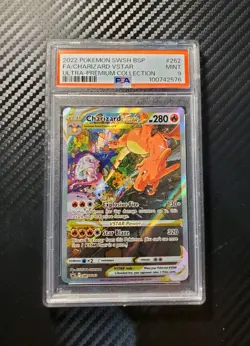 2022 POKEMON SWSH BLACK STAR PROMO #262 FULL ART CHARIZARD VSTAR MINT PSA 9 - Image 1