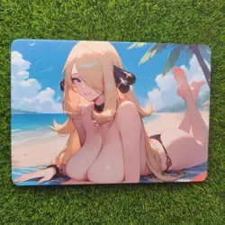Cynthia Pokemon Anime Waifu Girl Doujin Lewd Goddess Story Holo Art Card - Image 3