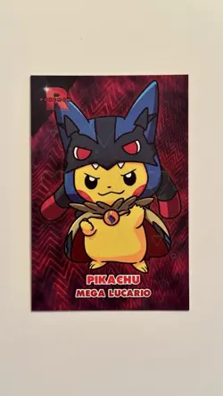 Poncho Pikachu Mega Lucario Sparkles Holo Pokemon Card Database Team Rocket - Image 1