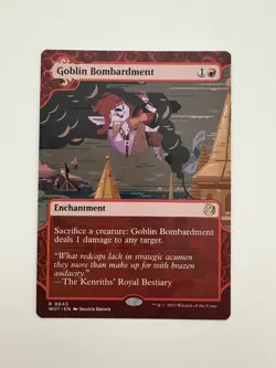 Goblin Bombardment Showcase MTG Magic the Gathering Card NM Near Mint WOT - Image 1