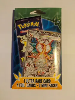 Pokemon TCG BLISTER 3 Mini Packs, 1 Ultra Rare, 4 Foil Cards Factory Sealed - Image 1