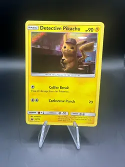 POKEMON DETECTIVE PIKACHU HOLO SM190 BLACK STAR PROMO - Image 1