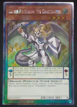 YuGiOh! Luster Pendulum, the Dracoslayer RA04-EN252 Platinum Secret Rare - NM - Image 1
