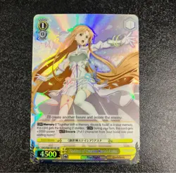 YuGiOh Asuna Sword Art Online SR English Rare Low Condition - Image 1