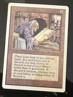 Magic the Gathering MTG Unlimited Library of Leng NM (Beta Bob) - Image 1