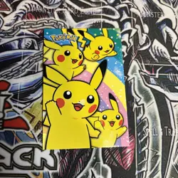 Pikachu (x4) & Rainbow Electric Pokemon 2025 Cracked Ice Holo Card Database - Image 1