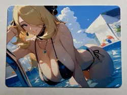 SEXY HEROINE WAIFU Cynthia POKEMON ACG PREMIUM HOLOFOIL CARD NM - Image 2