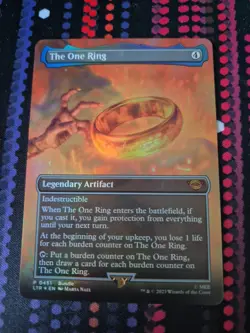 MTG the One Ring Foil Borderless Card LTR Edition, Near Mint Condition - Image 1