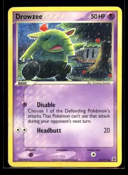 2005 EX - Delta Species Drowzee #67 Non Holo Pokemon Card - Image 1