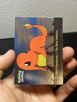 Topps Pokemon TV #EP11 Charmander - The Stray Pokemon Silver Foil Miscut Error - Image 2