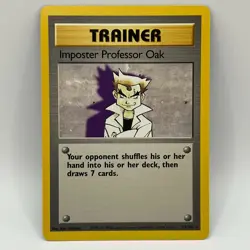 1999 Pokemon Base Unlimited Imposter Professor Oak 78/102 NM - Image 1