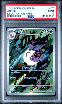 Pokemon TCG: Arbok (Illustration Rare) - 176/162 - S&V Temporal Forces - PSA 9 - Image 1
