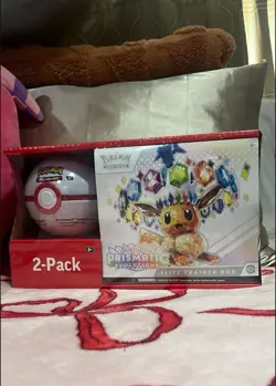 🔥 Pokemon Prismatic Evolutions 2-Pack Elite Trainer Box + Poke Ball Tin 🔥 NEW - Image 1