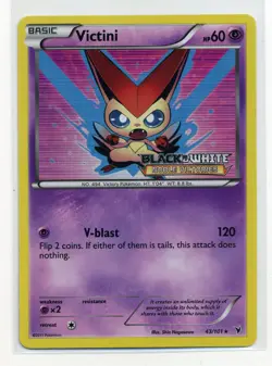 Victini Noble Victories Pokemon Prerelease Promo 43/101 Holo - Image 1
