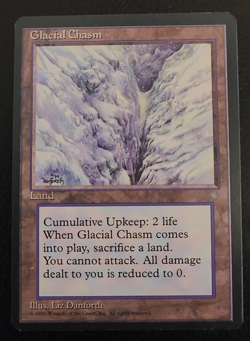 MTG Glacial Chasm (Lightly Played) Ice Age 1995 - Uncommon - (LP) - Image 1