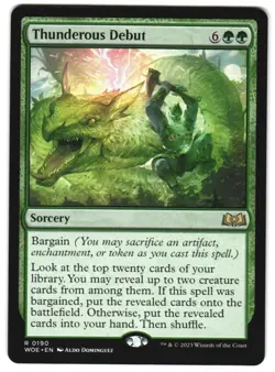 Thunderous Debut 190 Wilds of Eldraine NM MTG - Image 1