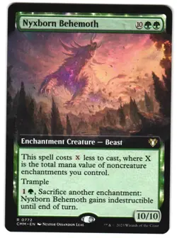 Nyxborn Behemoth (Extended Art) 772 Commander Masters NM MTG - Image 1