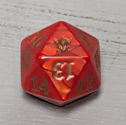 orange Spindown life counter from Dragons of Tarkir MTG Magic the Gathering D20 - Image 1