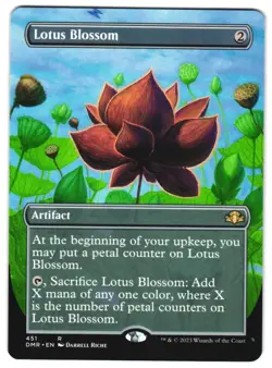 Lotus Blossom (Borderless) 451 Dominaria Remastered NM MTG - Image 1